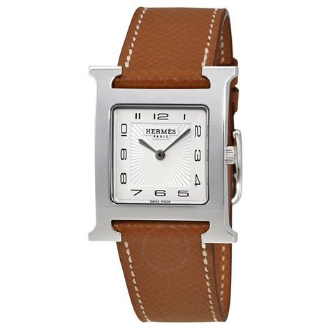 hermes h hour white dial leather ladies watch|Heure H watch, Medium model, 30 mm .